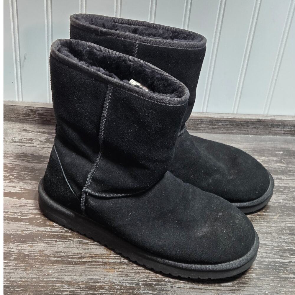 Koolaburra by UGG Women's Black Suede Sherpa Lined Winter Boots Size 10